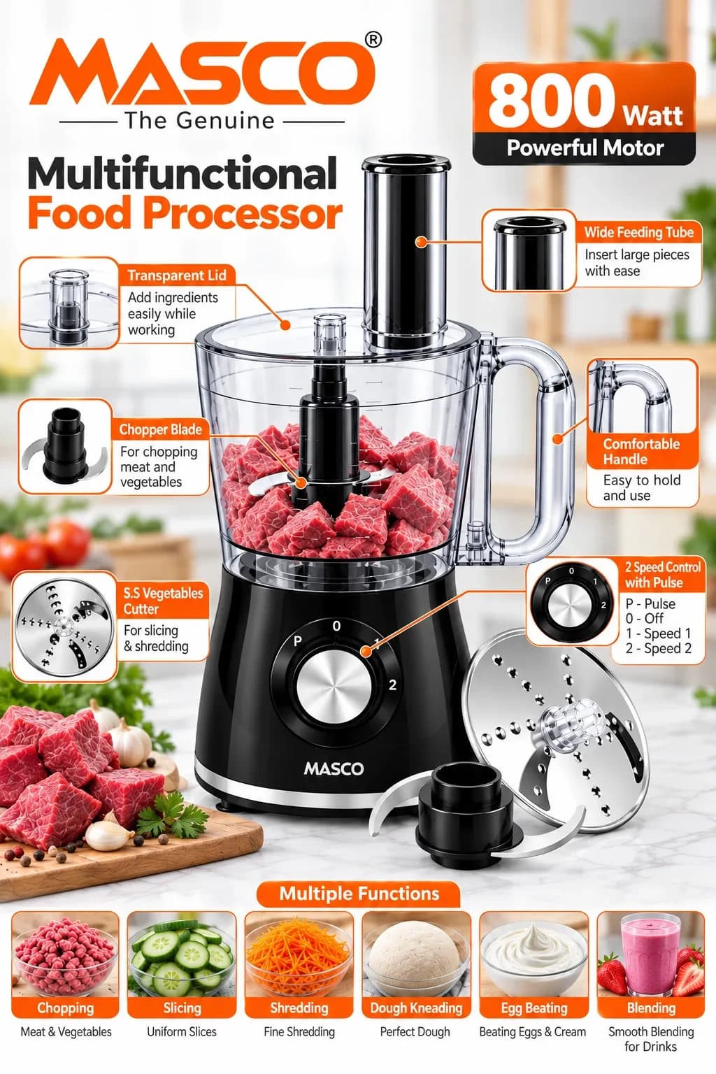 Ir Chopper MASCO ( New Chopper ) (FP - 2100) | MASCO Appliances | MASCO - The Genuine
